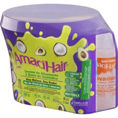 Cr. alis. amacihair liso 1cr., amacihair baldinho liso 210gr