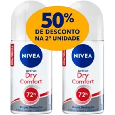 Des. nivea rol 50ml fem dry comfort 2un *