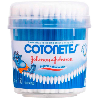 Cotonete johnson pote c/150un, cotonete johnson pote 150 unid
