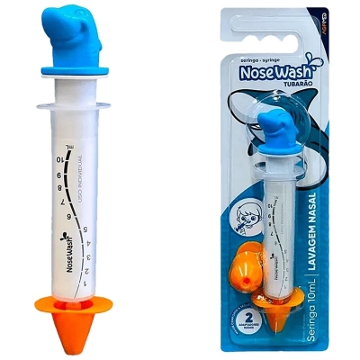 Seringa dispositivo nosewash para lavagem nasal 10ml - tubarao