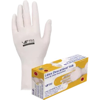 Luva descartavel de procedimento latex tam. g volk