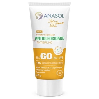ANASOL PROTETOR SOLAR FACIAL TSD- ANTIBRILHO FPS 60 - 40 G
