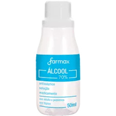 Alcool 70% 50ml farmax, farmax 50ml