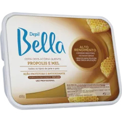 Cera dep depil bella 0400g quente propolis/mel *