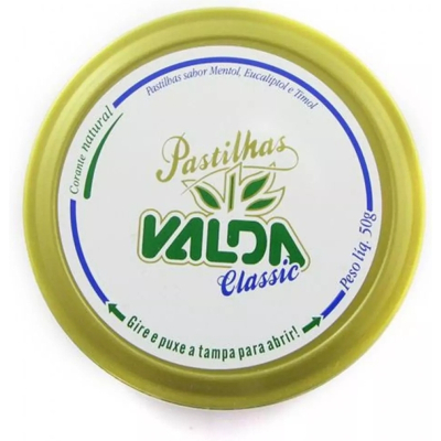 Valda classic pastilha 50g lata alivio refrescante, lata unid 50 gr (venda 1 lata 50 gr)
