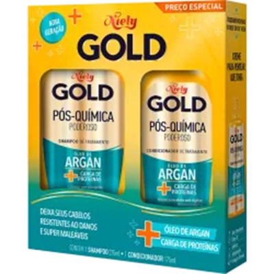 Kit niely gold sh. 300ml + co, niely gold sh + cond pos quimica