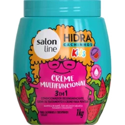 CREME DE PENTEAR SALON LINE 1KG HIDRA KIDS CACHINHOS 3 EM 1 CHEIRINHO DE MELANCIA