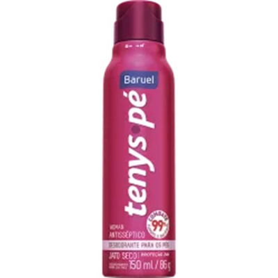 Tenys pe baruel jato seco 86g, tenys pe baruel antiseptico womam rosa 150ml