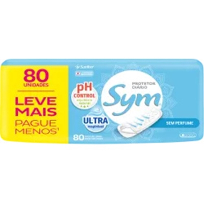 ABSORVENTE SYM PROT DIARIO 80UN LV+PG- S/PERF 