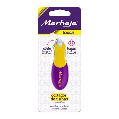 Cortador de unha merheje touch amarelo/violeta