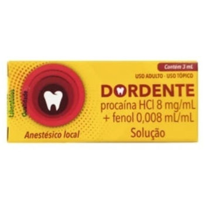 Dordente procaina fenol 3 ml flaconete, c/ 3ml