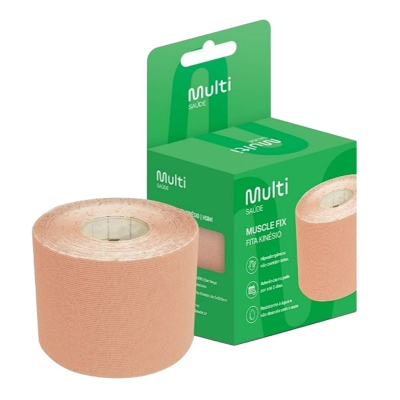 Fita kinesio rolo 5cmx5m bege multilaser 