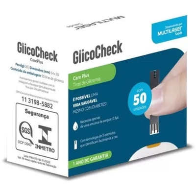 TIRA GLICEMIA MULTILASER 50UN