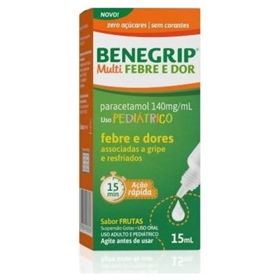 Benegrip multi febre e dor (flib) 140 mg/ml sus or got 15 ml