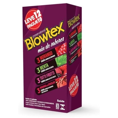 PRESERVATIVO BLOWTEX MIX DE SABORES L12 P10 PROM