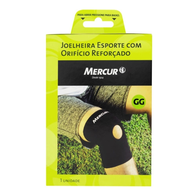 Joelheira esporte c/ orificio reforcado gg bc0037-ds mercur, esporte c orificio reforçado 66