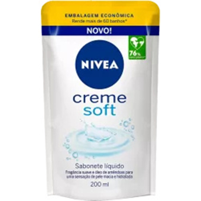 Sab. nivea 200ml liq creme soft ref