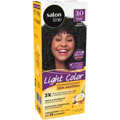 Tint. salon line light color 3.0 castanho escuro tonalizante