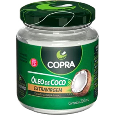 Oleo de coco copra 200ml extravirgem