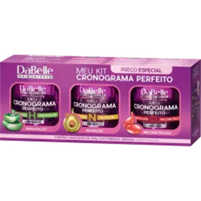 Mascara capilar dabelle kit 3un 400g meu crono perfeito