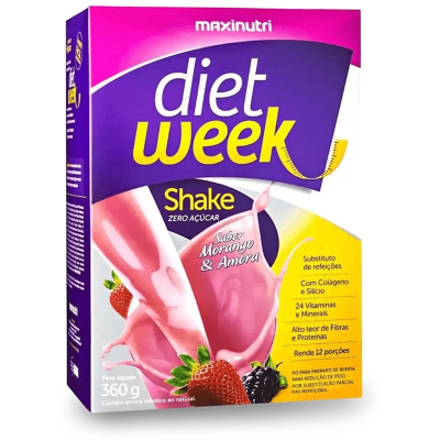 Diet week shake morango e amora 360g max