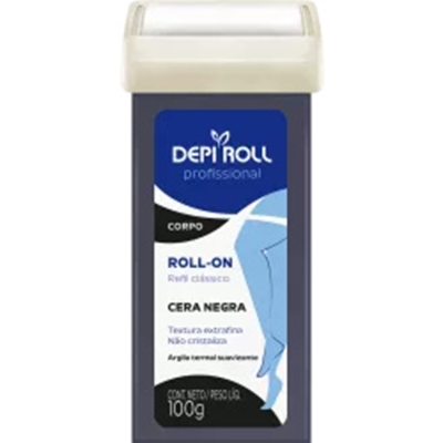 CERA DEPIL REFIL ROLL ON ARGILA TAMPA FIXA 100G NEGRA