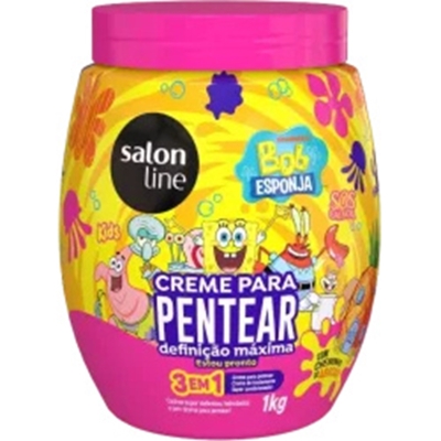 CREME DE PENTEAR SALON LINE 1KG KIDS BOB ESPONJA DEFINICAO MAXIMA