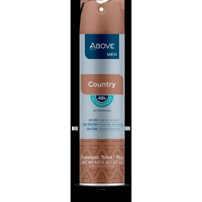 DESODORANTE ABOVE AERO 150ML/90G COUNTRY