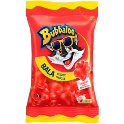 BALA MACIA BUBBALOO 15G MORANGO