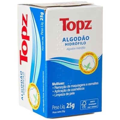 ALGODAO TOPZ 25G ROLO