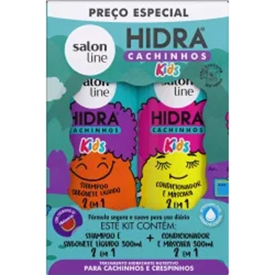 Sh. salon line 300ml hidra kids cachinhos+cond 300ml *