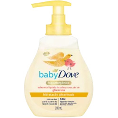 Sab. liq. dove baby hidrat glice 200ml
