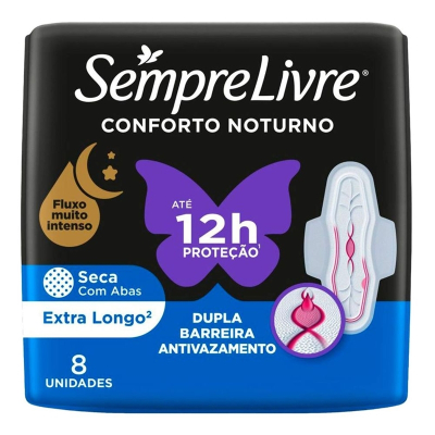 Abs. sempre livre adapt plus noite e dia sc c/abas 8un, sempre livre noturno com abas 08und cobertura seca