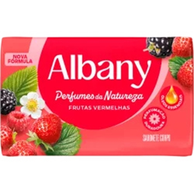 SABONETE ALBANY SUAVE 85G VERMELHO