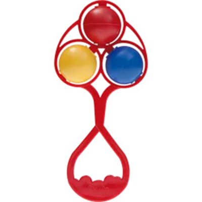 Lolly chocalho infantil, lolly tricolor un
