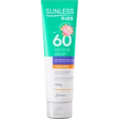 PROTETOR SOLAR SUNLESS KIDS FPS 60 120G FARMAX