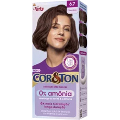 Tint. cor e ton sem amonia 6.7 chocolate