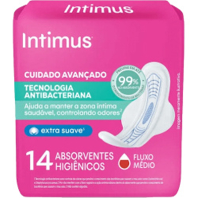 Abs. intimus antibac ultra fino c/abas 14 un