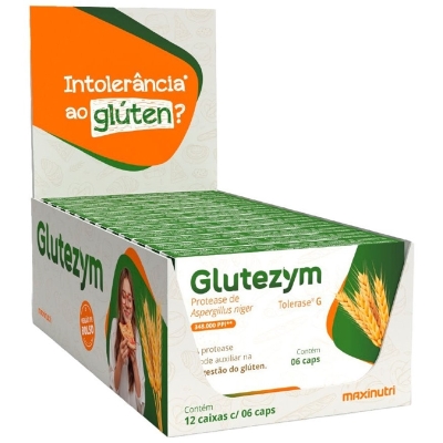 Glutezym protease 348.000 c/ 6 maxinutri