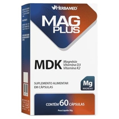 Magplus mdk - magnesio d3 e k2 c/60 caps herbamed