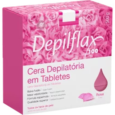 Cera depilatoria depilflax 500g quente rosa *