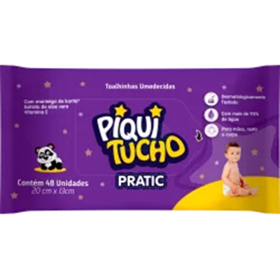 Toalhinhas umed piquitucho pratic 48un