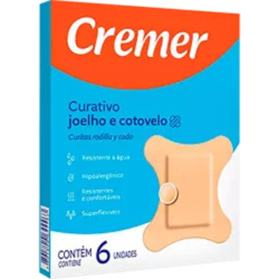 Curativo cremer c/6un bege joelho/cotovelo