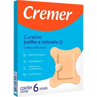 CURATIVO CREMER COM 6UN BEGE JOELHO/COTOVELO