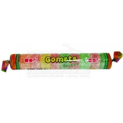 Bala goma gomets dori 32g - frutas - un, tubo dorifrutas 8un