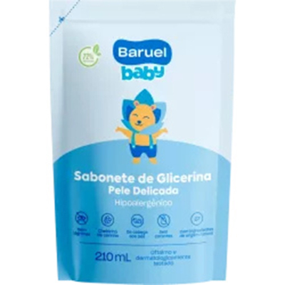 Sab. liquido baruel 210ml glic delic refil 