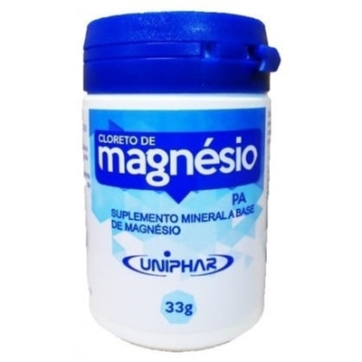 Cloreto de magnesio 33gr unip, env c/ 33 gr