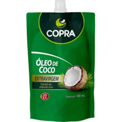 Oleo de coco copra 100ml extravirgem pouch