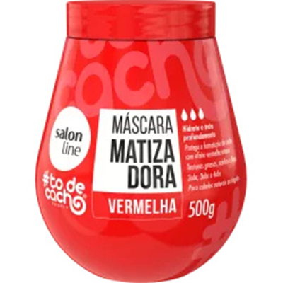 Mascara capilar salon line matizadora vermelha maionese 500gr