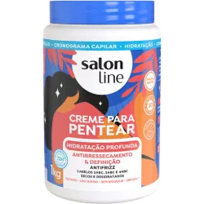 Cr. pent. salon line 1 kg hidratacao profunda, pentear salon line hidratacao profunda 1kg